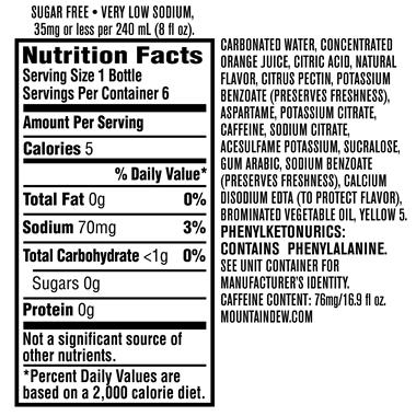 35 Diet Mt Dew Nutrition Label Labels Database