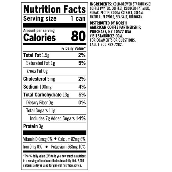 Starbucks Nitro Cold Brew Dark Cocoa Sweet Cream Coffee Drink Hy Vee Aisles Online Grocery Shopping