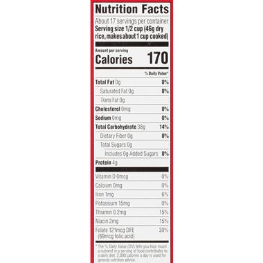 Minute Rice White Nutrition Information – Runners High Nutrition