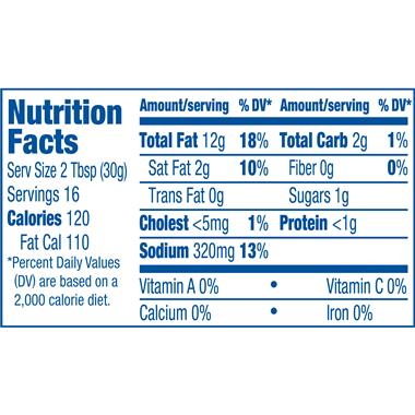 Kraft Blue Cheese Dressing Nutrition Facts - NutritionWalls