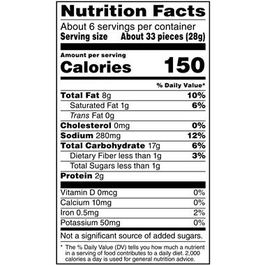 chester hot fries nutrition facts