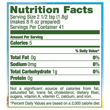 Lipton Green Tea Nutrition Label - Ythoreccio