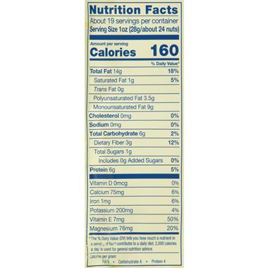 Blue Diamond Almonds Nutrition Label - Label Ideas