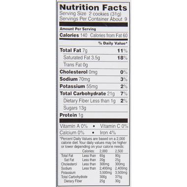 Chips Ahoy Nutrition Label - Ythoreccio