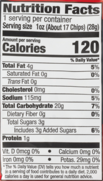 popcorners kettle corn nutrition facts