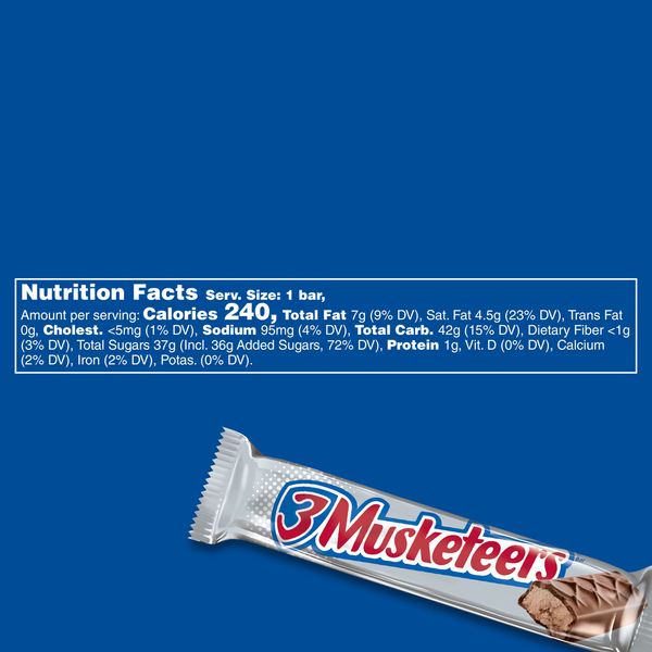 3 MUSKETEERS Singles Chocolate Candy Bar, 1.92 oz