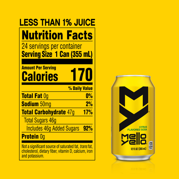 Mello Yello Citrus Soda 24 Pack | Hy-Vee Aisles Online Grocery