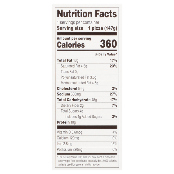 Sasquatch Pizza Co. Supreme Pizza: Nutrition & Ingredients