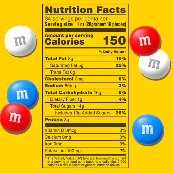 M&M'S Peanut Butter Red, White & Blue Patriotic Chocolate Candy, 2.83 oz.  Bag