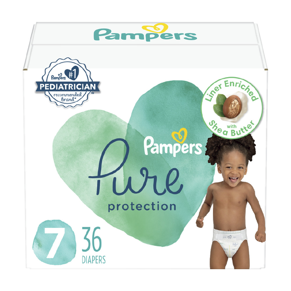 Pampers Pure Diapers, Size 7 (41+ Lb) | Hy-Vee Aisles Online