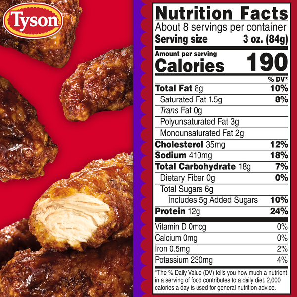 Nutrition Facts Tyson Frozen Chicken Tenders Air Fryer Tyson