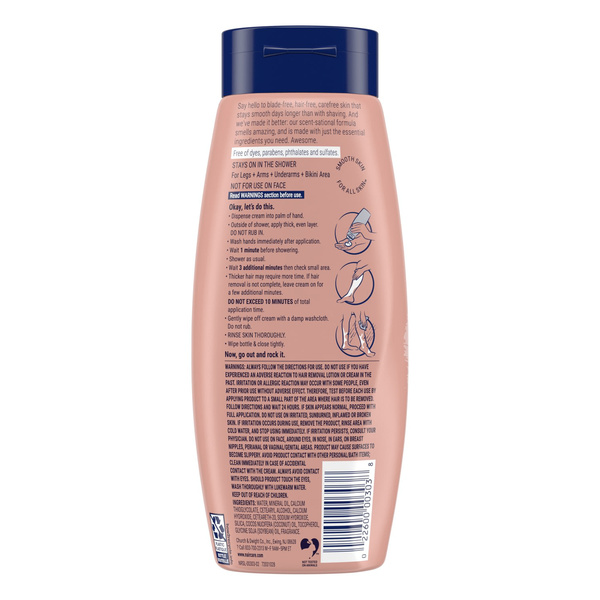 Nair Sensitive Formula Shower Cream, Quick and Easy Hair Removal Cream ...