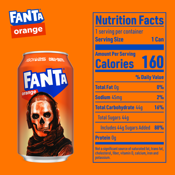 Fanta Orange Soda Soft Drink Fridge Pack Cans, 12 fl oz, 12 Pack