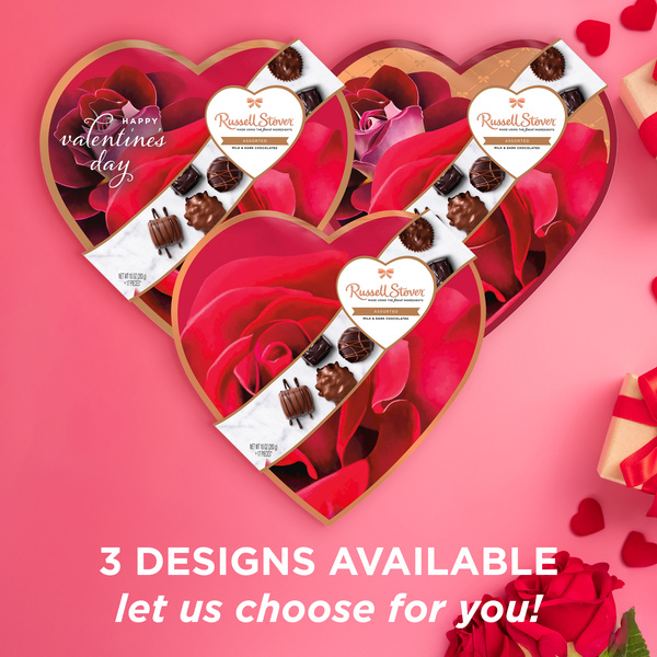 Russell Stover Valentine's Day Romantic Roses Assorted Milk & Dark