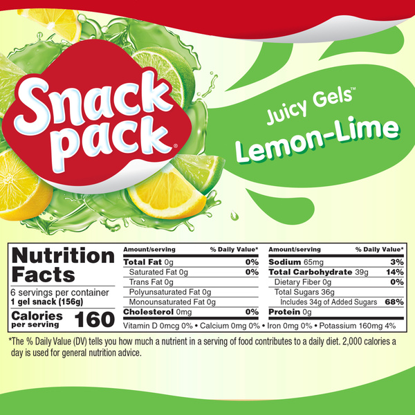 Snack Pack Lemon Lime Flavored Juicy Gels | Hy-Vee Aisles Online