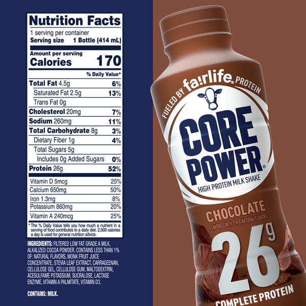 Core Power Complete Protein Milk Shake Chocolate | Hy-Vee Aisles