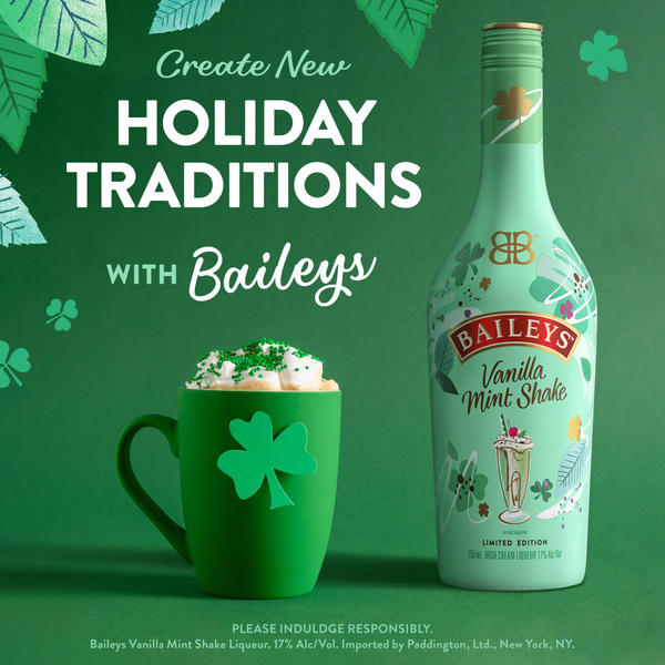Baileys Vanilla Mint Shake Irish Cream Liqueur, 750 mL | Hy-Vee