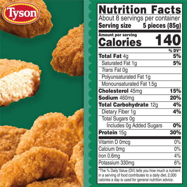 Nutrition Facts Tyson Frozen Chicken Tenders Air Fryer Tyson Air
