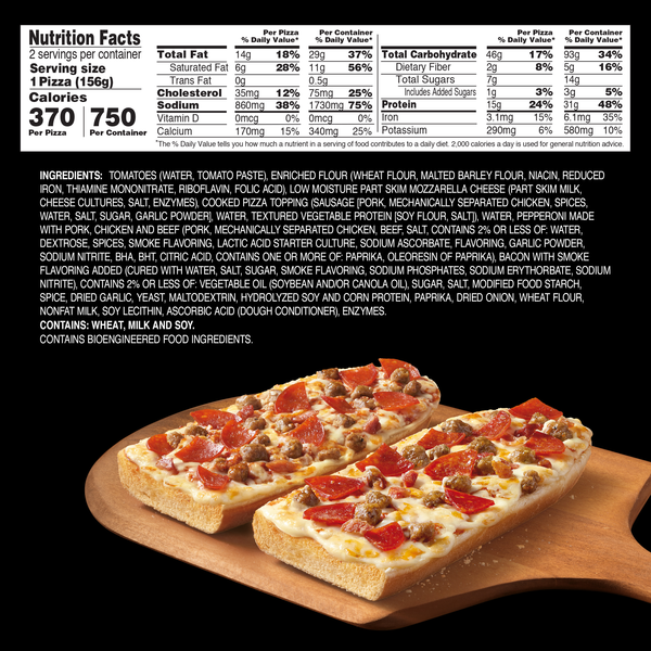 Red Baron Frozen Pizza, French Bread 3 Meat | Hy-Vee Aisles Online
