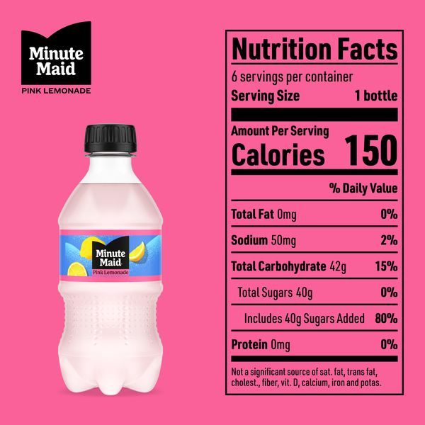 アイドル [MINYYUNY] Honest Label Color Minute Maid Pink Lemonade Bottles, 12 fl oz, 6 Pack | Hy-Vee