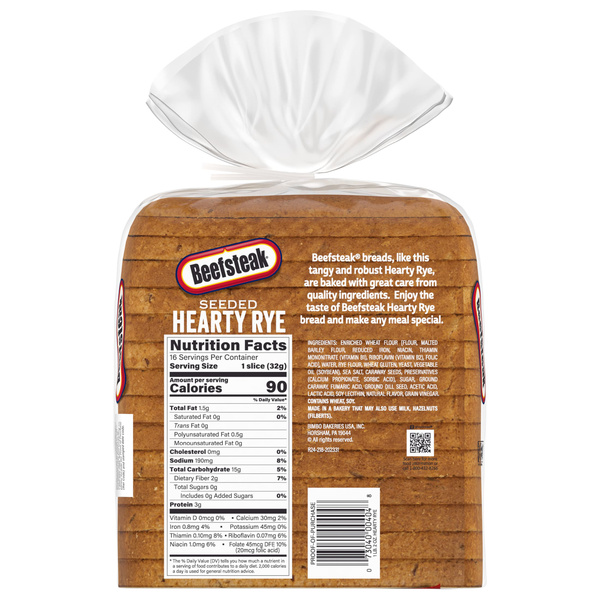 Beefsteak Seeded Hearty Rye Bread, 18 oz, Bag | Hy-Vee Aisles Online ...
