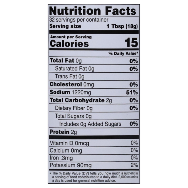 Nutrition Facts Dales Liquid Steak Seasoning Dale's Steak