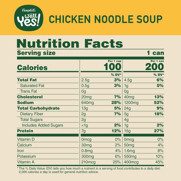 Campbell's® Well Yes!® Chicken Noodle Soup, 16.2 oz - Pay Less Super Markets