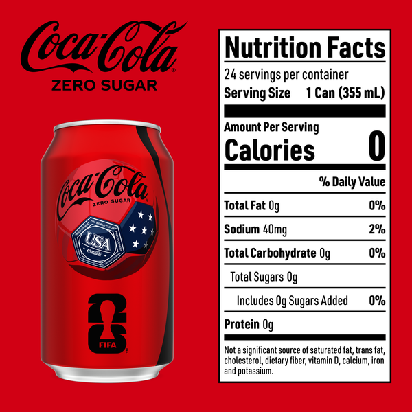 Coca-Cola Zero Sugar Soda Soft Drink Cans, 12 fl oz, 24 Pack | Hy